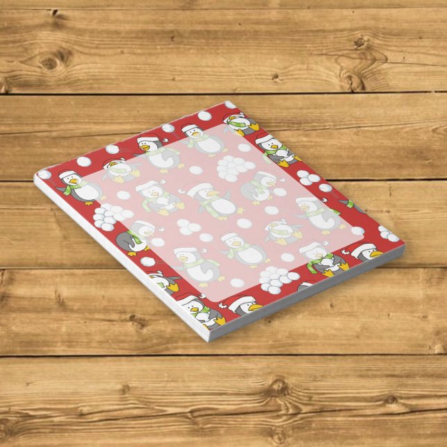 Christmas penguins background notepad (Creator Uploaded)