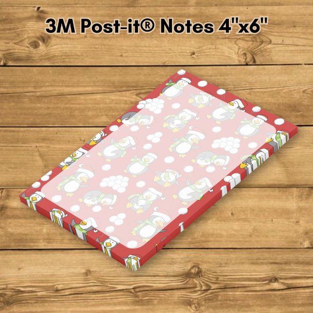 Christmas penguins background post-it notes (Creator Uploaded)