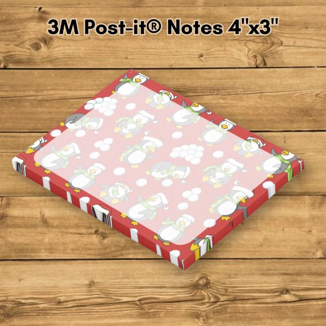 Christmas penguins background post-it notes (Creator Uploaded)