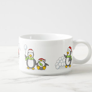 Christmas penguins bowl