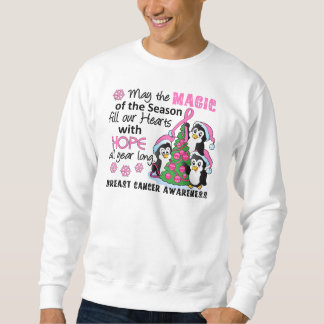 Christmas Penguins Breast Cancer Sweatshirt