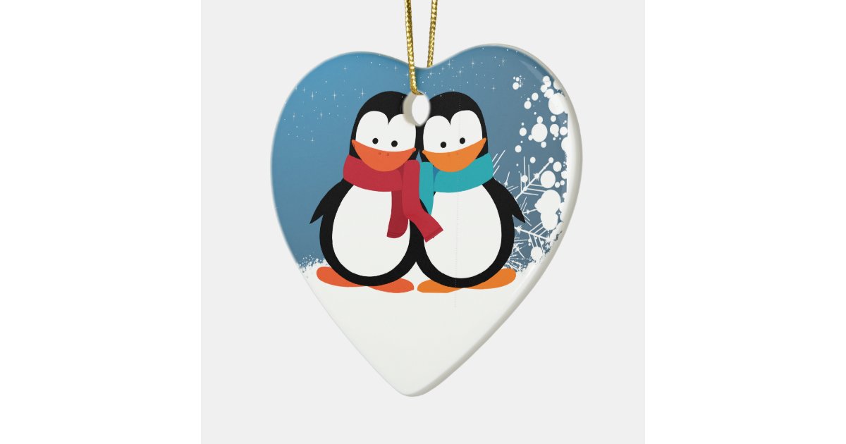 Christmas Penguins Ceramic Ornament Zazzle