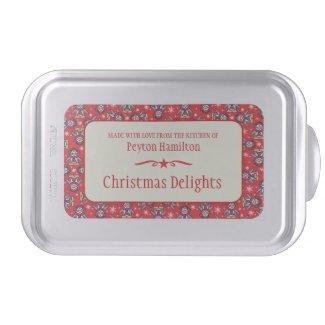 Christmas penguins Cookie Exchange custom tin Cake Pan