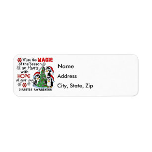 Christmas Penguins Diabetes Label