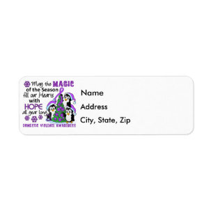 Christmas Penguins Domestic Violence Label