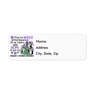 Christmas Penguins Hodgkin's Lymphoma Label