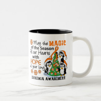 Christmas Penguins Leukemia Two-Tone Coffee Mug