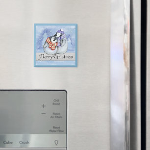 Christmas Penguins Magnet