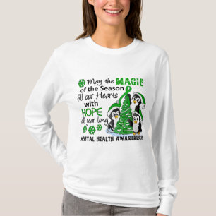 Christmas Penguins Mental Health T-Shirt