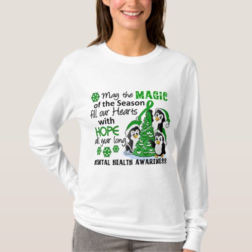 Christmas Penguins Mental Health T_Shirt