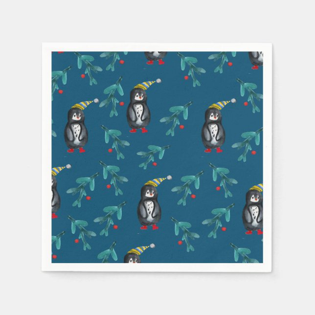 Christmas Penguins  Napkins (Front)
