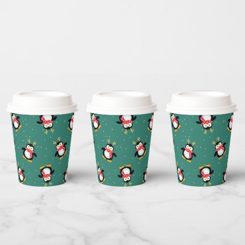 Christmas Penguins  Paper Cups
