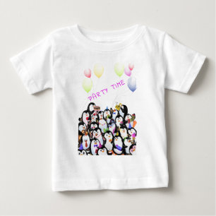 Christmas Penguins Party Baby T-Shirt