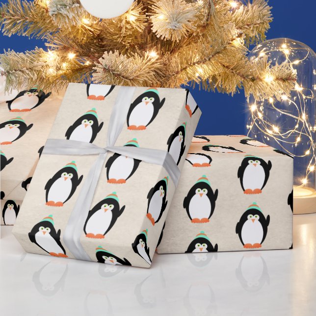 Christmas Penguins  Wrapping Paper (Holidays)