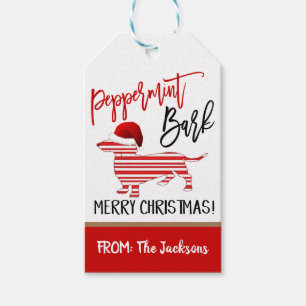 Christmas Peppermint Bark Gift Tag