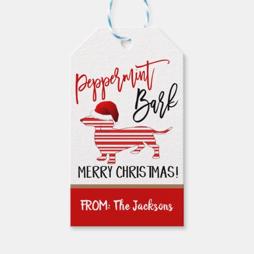 Christmas Peppermint Bark Gift Tag