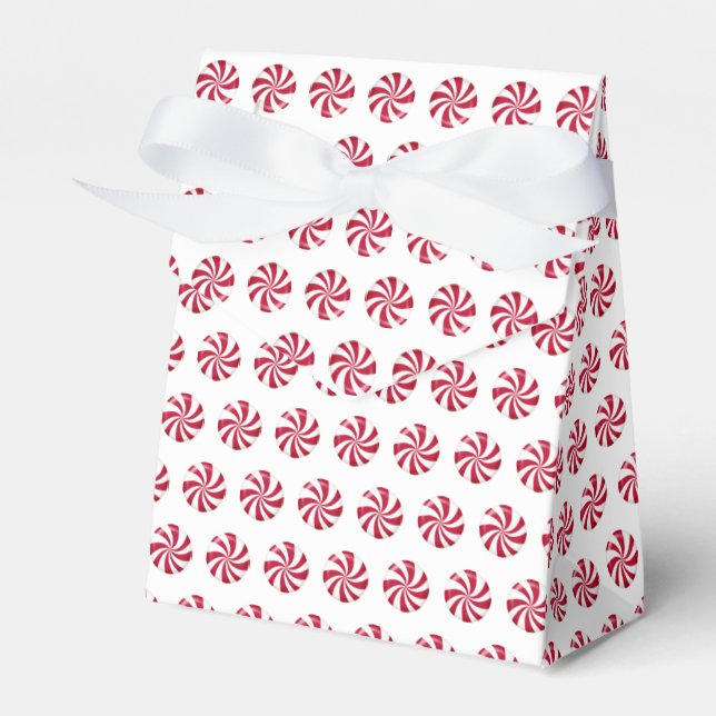 Christmas Peppermint Candies  Favor Boxes (Front Side)