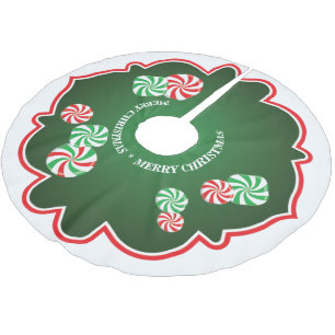 Christmas Peppermint Candies Tree Skirt