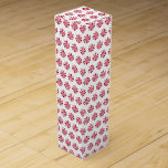 Christmas Peppermint Candies Wine Box<br><div class="desc">Christmas peppermint candies on a white background.
Background color can be changed.</div>