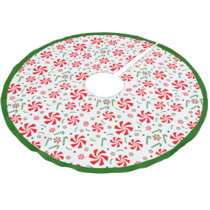 Christmas Peppermint Candy Brushed Polyester Tree Skirt