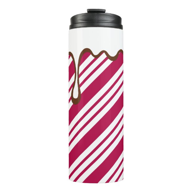 Christmas Peppermint Candy Coffee Thermal Tumbler (Front)