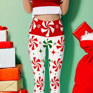 Christmas Peppermint Candy Leggings