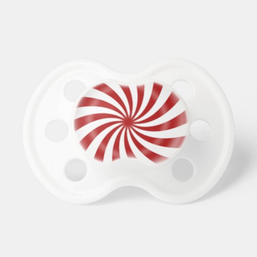 Christmas peppermint candy pacifier (Front)