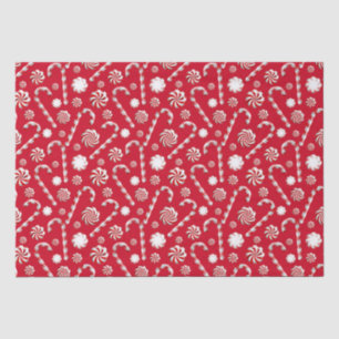 Christmas Peppermint Candy Swirl Holiday Pattern Tissue Paper