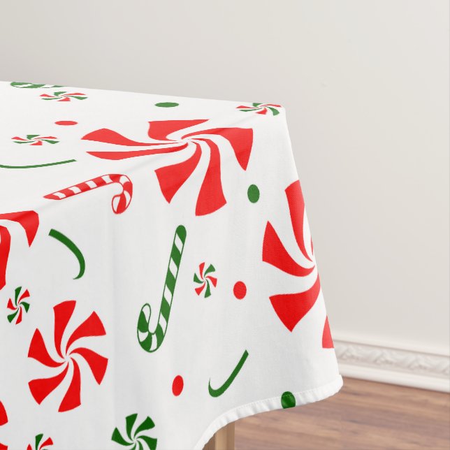 Christmas Peppermint Candy Tablecloth (In Situ)