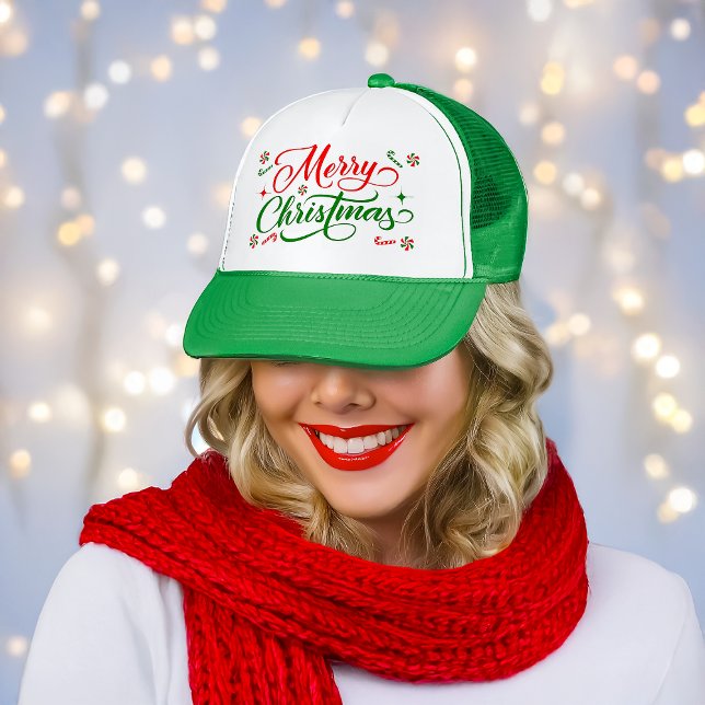 Christmas Peppermint Candy Trucker Hat (Creator Uploaded)