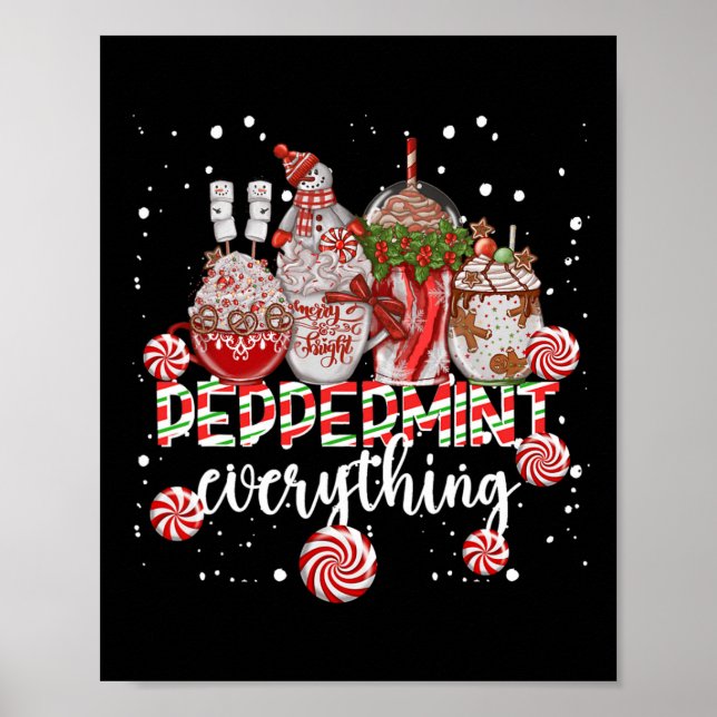 Christmas Peppermint Everything Coffee Chocolate M Poster (Front)
