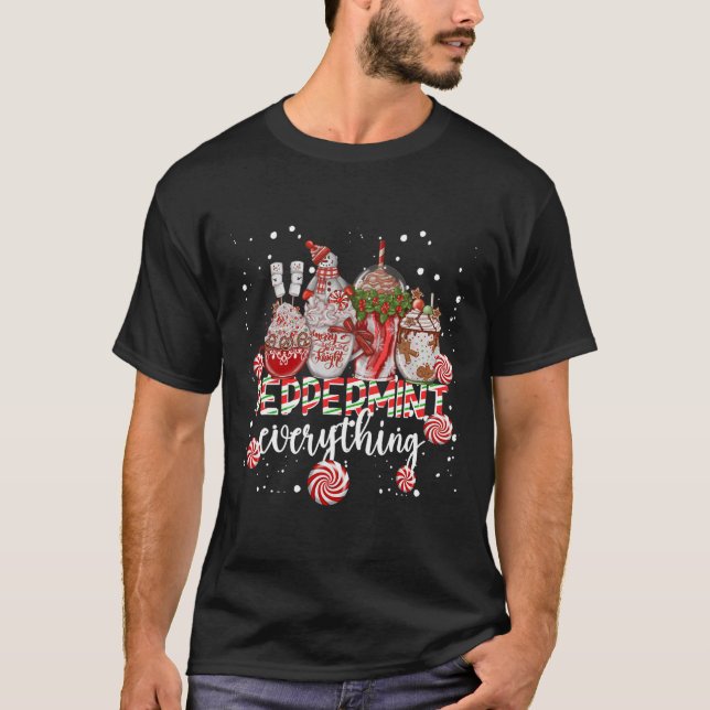 Christmas Peppermint Everything Coffee Chocolate M T-Shirt (Front)