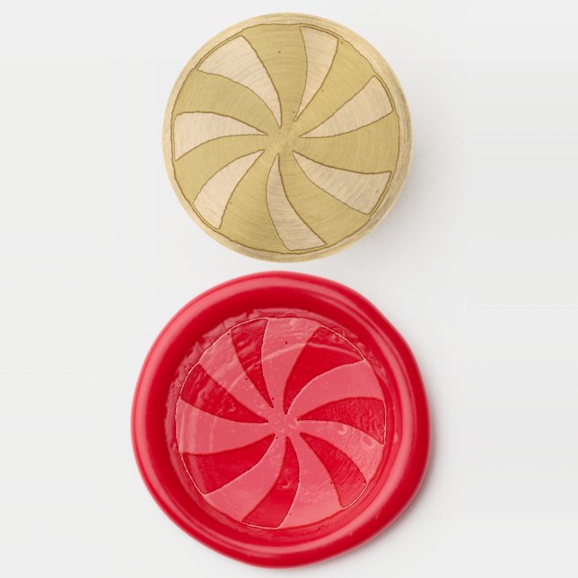 Christmas Peppermint Hard Candy Sweet Holiday Wax Seal Stamp (Stamped)