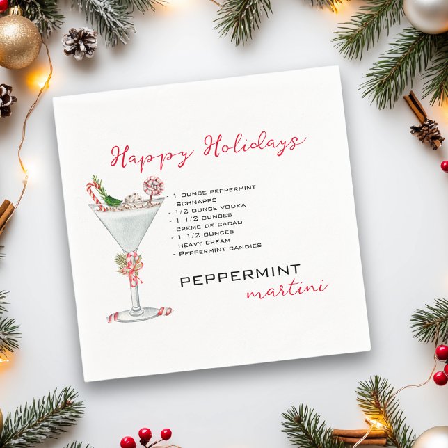 Christmas Peppermint Martini Cocktail Recipe   Napkins (Creator Uploaded)