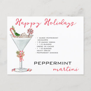 Christmas Peppermint Martini Cocktail Recipe   Postcard