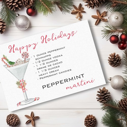 Christmas Peppermint Martini Cocktail Recipe   Tissue Paper