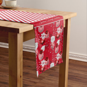 Christmas Peppermint Print Medium Table Runner