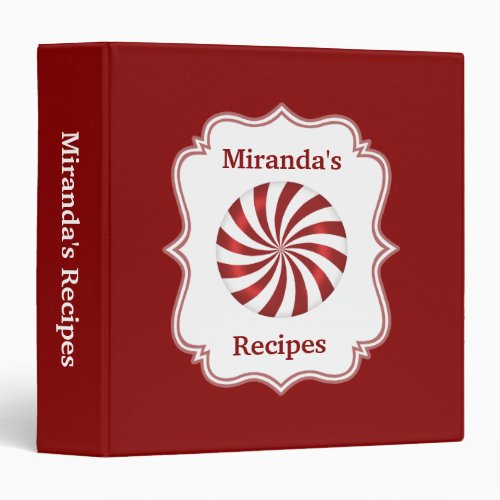 Christmas Peppermint Recipe Binder