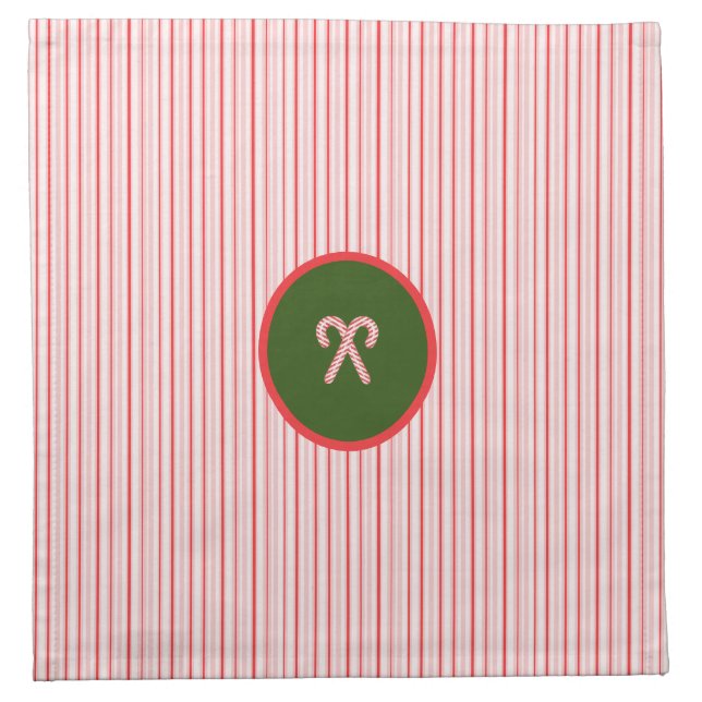 Christmas/peppermint striped napkins (Front)