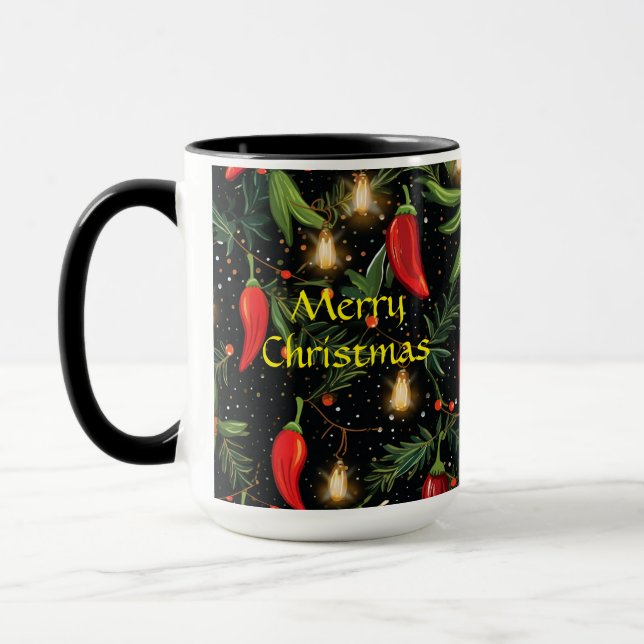 Christmas Peppers Mug (Left)