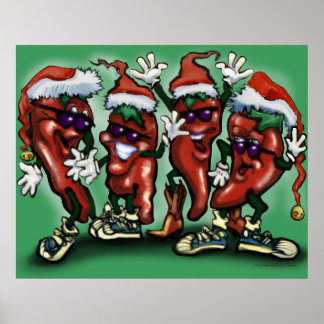 Christmas Peppers Party Poster