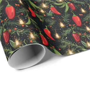 Christmas Peppers Wrapping Paper