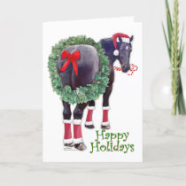 Christmas Percheron Draft Horse Holiday Card