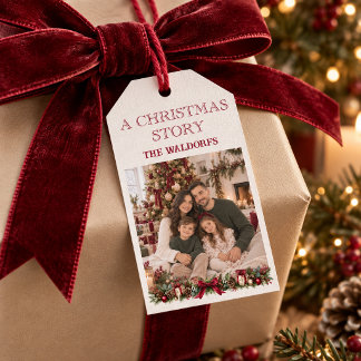 Christmas Peronalized Family Photo Gift Tags
