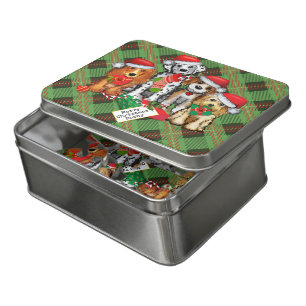 Christmas Personalize Child's Name Puppy Dogs Jigsaw Puzzle