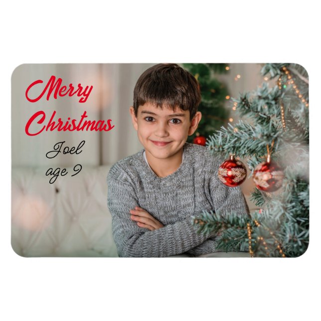 Christmas Personalize Photo Gift Refrigerator 4x6  Magnet (Horizontal)