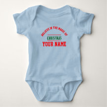  Christmas personalized Baby Jersey Bodysuit color