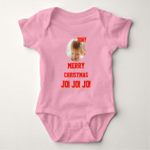 Christmas personalized Baby Jersey Bodysuit color