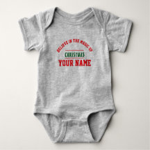  Christmas personalized Baby Jersey Bodysuit color