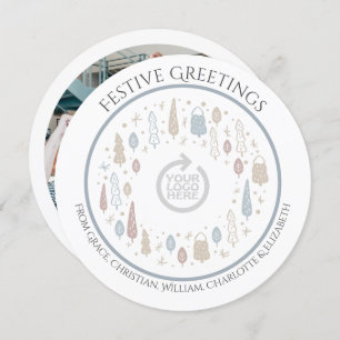 Christmas Personalized Business Corporate Logo Holiday Card